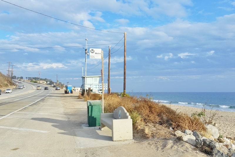 One day trip to Malibu without a car. Getting around Malibu by 534 bus from LA or Santa Monica to Malibu on Pacific Coast Highway PCH. day trip from Los Angeles LA Santa Monica. California travel blog