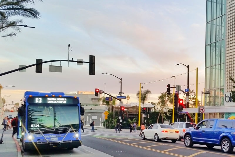 How to get from Los Angeles Airport LAX to Santa Monica bus. best way. Cheap way. cost how much. bus timings. how much time how long. California travel blog