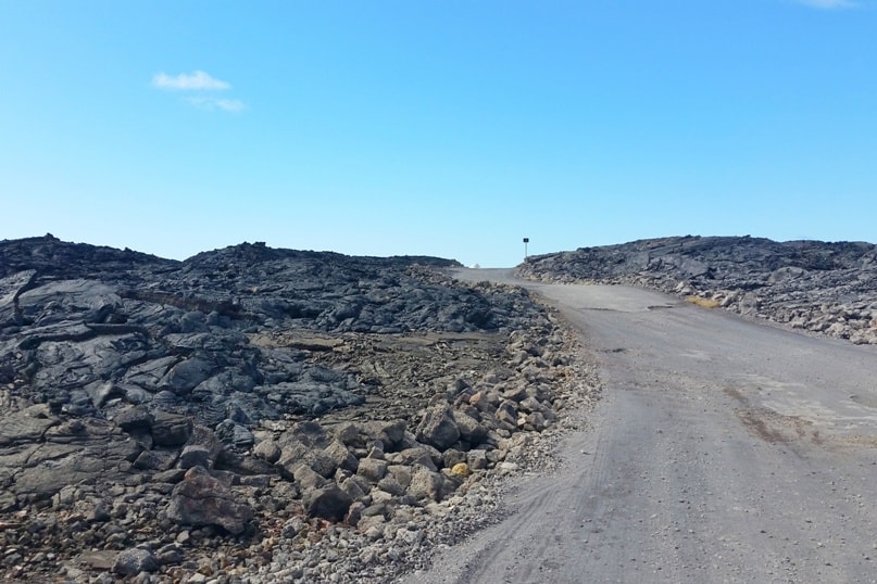 Road to Mahaiula Beach parking lot. Kekaha Kai State Park. Big Island Hawaii travel blog