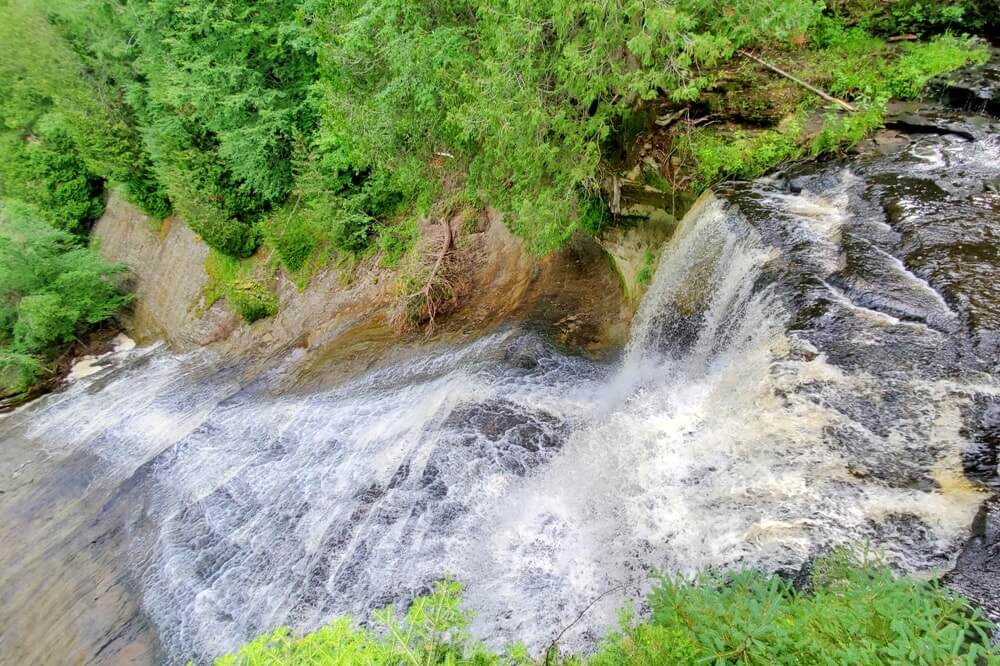 Laughing whitefish falls scenic site. Michigan State Park. Best waterfalls in UP upper peninsula Michigan. Michigan travel blog