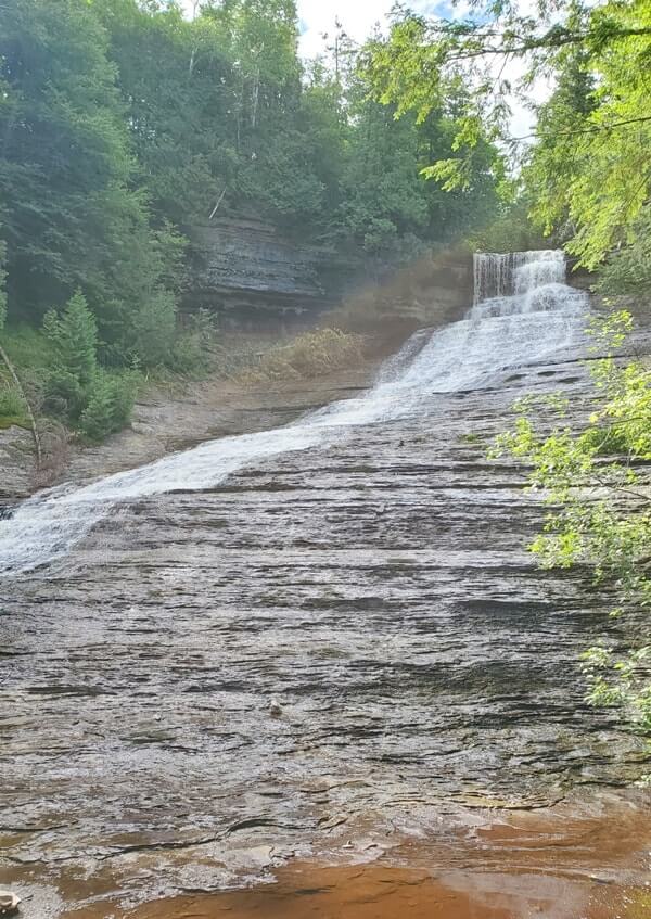 Laughing whitefish falls scenic site. Michigan State Park. Best waterfalls in UP upper peninsula Michigan. Michigan travel blog