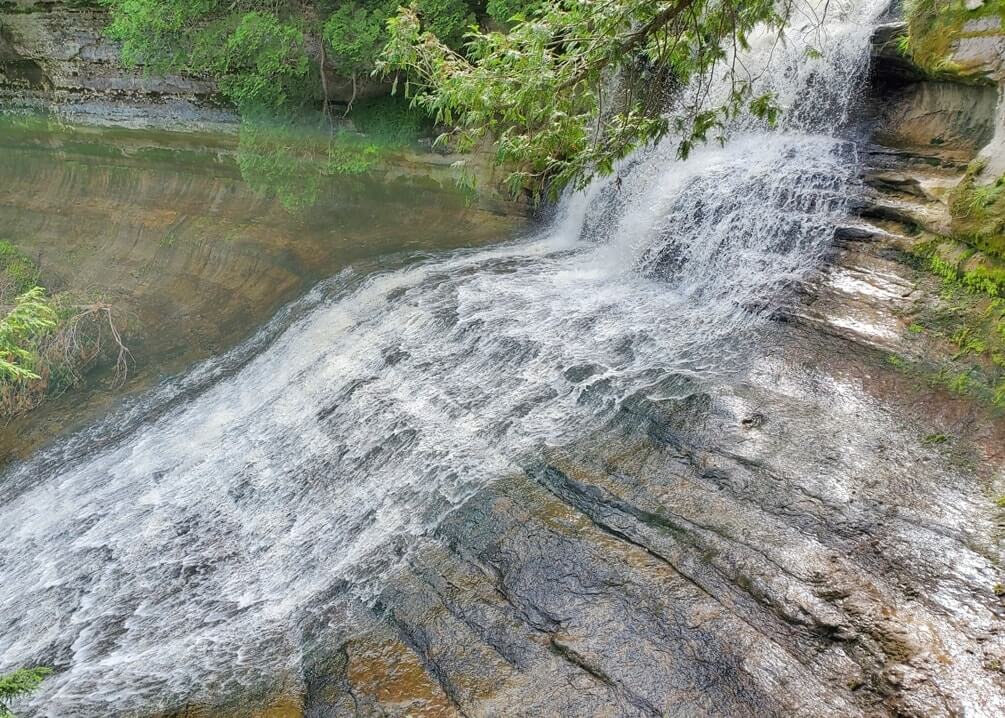 Laughing whitefish falls. Best waterfalls in UP upper peninsula Michigan. Michigan travel blog