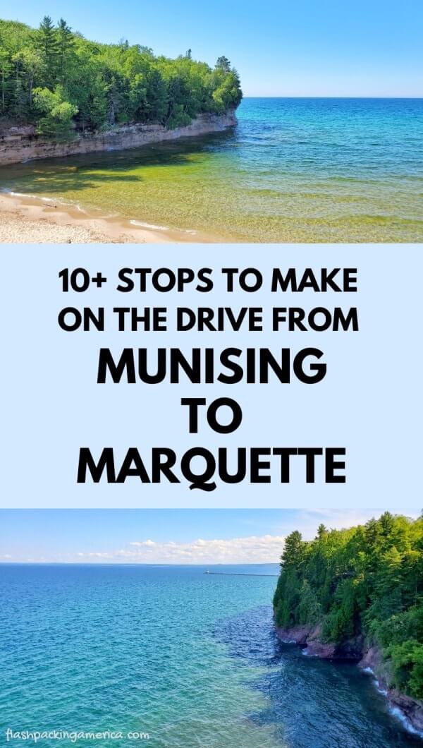 Munising to Marquette drive, things to do along the way. stops to make. Lake Superior circle tour, Upper peninsula UP road trip. Michigan travel blog