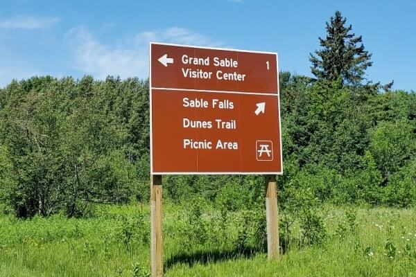Getting to Sable Falls Trail in Pictured Rocks. driving from Grand Marais. UP Michigan travel blog