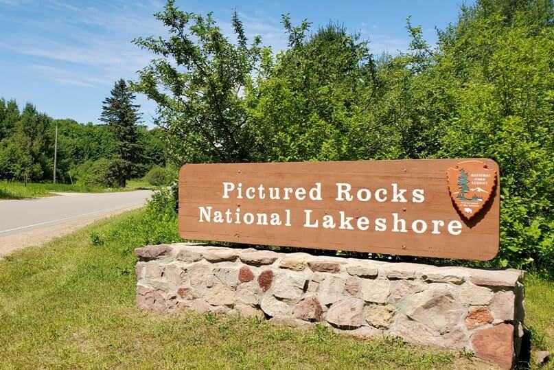 Getting to Sable Falls Trail in Pictured Rocks. driving from Grand Marais. UP Michigan travel blog