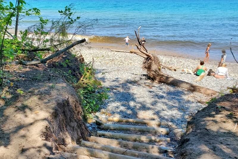 Sable Falls beach in Pictured Rocks. UP Michigan travel blog