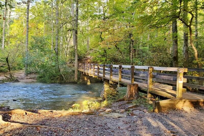 Best hike in Cades Cove: Abrams Falls hiking trail in the Smoky Mountains. bridge, great views. Smokies travel blog