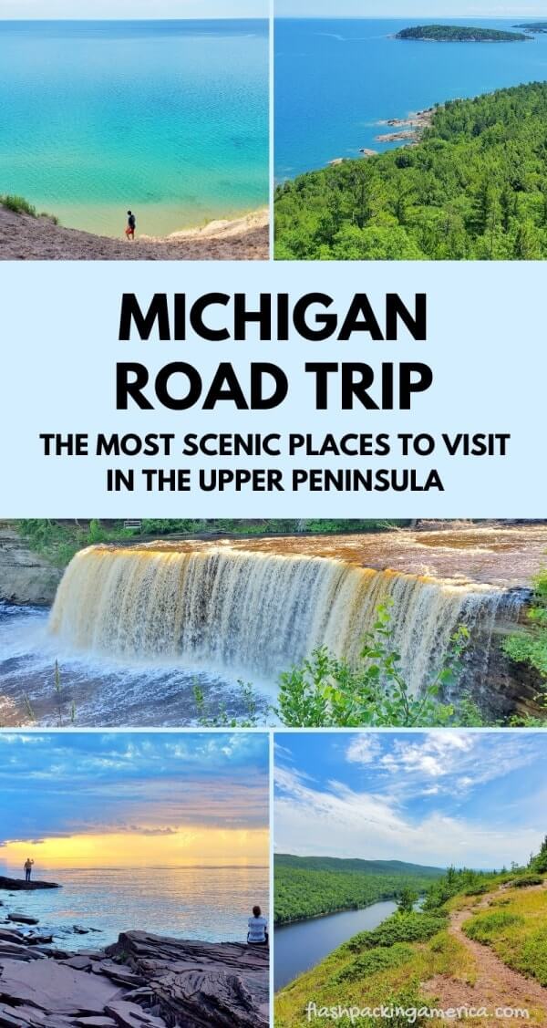 Michigan road trip: Best places to visit in the UP upper peninsula Michigan on a UP road trip. Most scenic beautiful views in the UP. Michigan travel blog. Michigan vacation blog