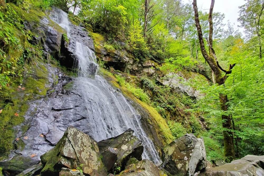 Best waterfall hikes in Great Smoky Mountains National Park: Hen Wallow Falls. Best waterfalls in the Smoky Mountains in Tennessee TN. Smokies travel blog