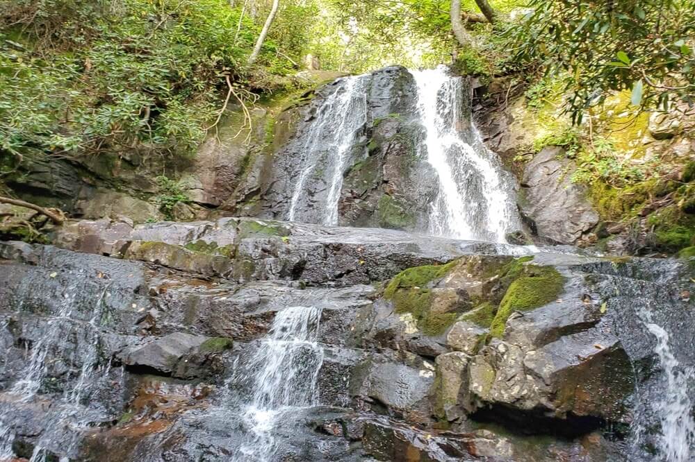 Waterfalls in Great Smoky Mountains National Park: Laurel Falls Trail. Best waterfall hikes in the Smoky Mountains in Tennessee TN. Smokies travel blog