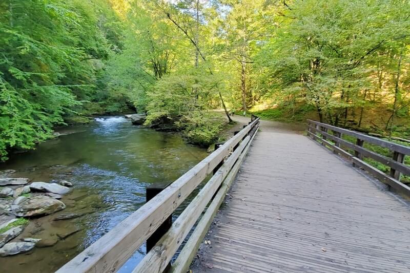Waterfalls in Great Smoky Mountains National Park: Indian Creek Falls, Deep Creek tubing. Best waterfall hikes in the Smoky Mountains in North Carolina NC. Smokies travel blog