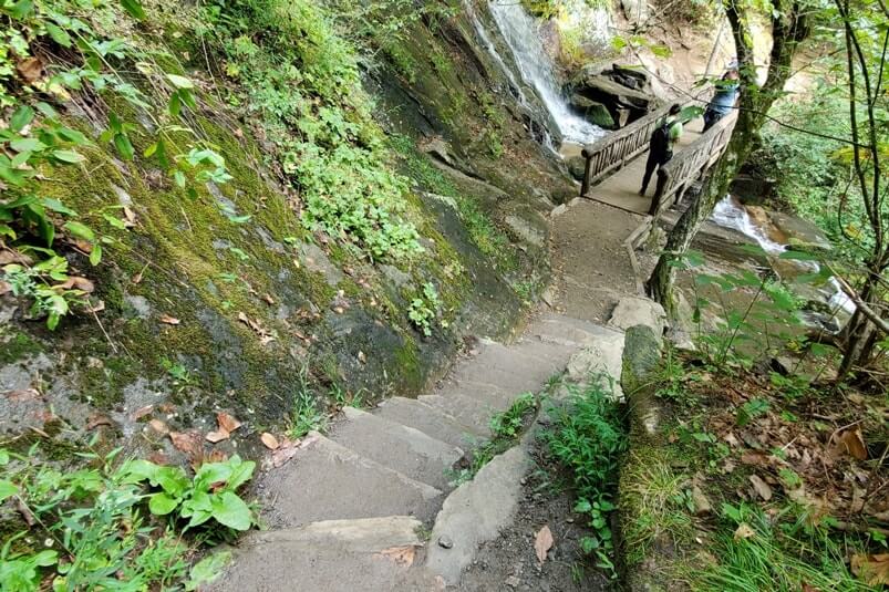 Waterfalls in Great Smoky Mountains National Park: Juney Whank Falls Trail. Best waterfall hikes in the Smoky Mountains in North Carolina NC. Smokies travel blog