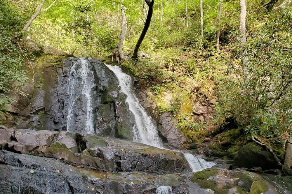 Waterfalls in Great Smoky Mountains National Park: Laurel Falls Trail. Best waterfall hikes in the Smoky Mountains in Tennessee TN. Smokies travel blog