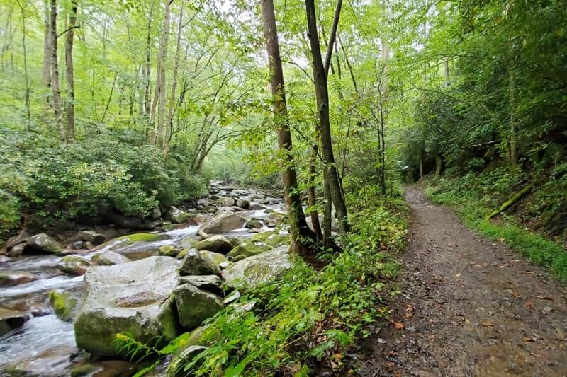 Waterfalls in Great Smoky Mountains National Park: Mouse Creek Falls Trail. Best waterfall hikes in the Smoky Mountains in North Carolina NC. Smokies travel blog
