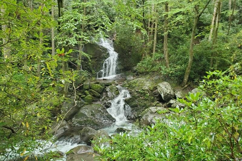 Waterfalls in Great Smoky Mountains National Park: Mouse Creek Falls Trail. Best waterfall hikes in the Smoky Mountains in North Carolina NC. Smokies travel blog