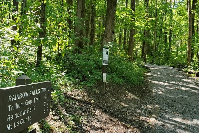 Hiking to waterfalls in Great Smoky Mountains National Park: Rainbow Falls Trail. Best waterfall hikes in the Smoky Mountains in Tennessee TN. Smokies travel blog