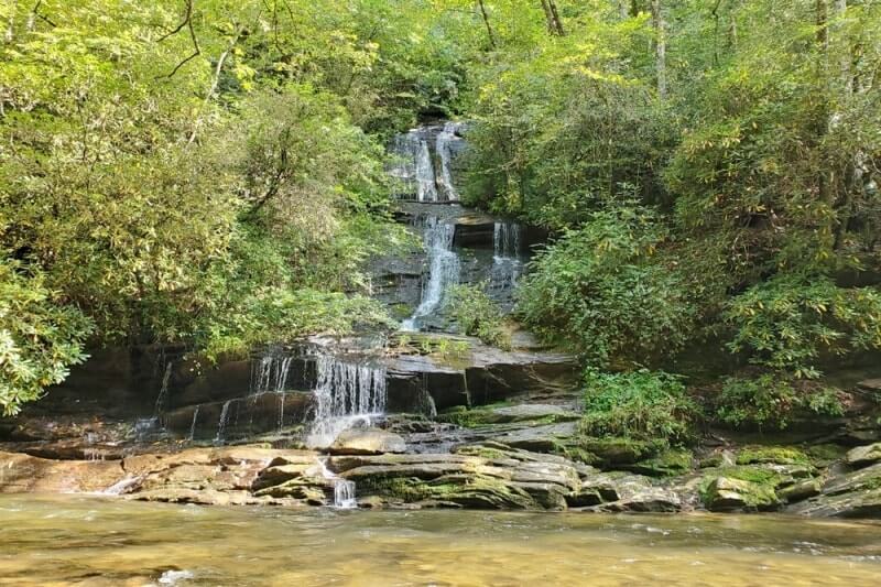 Hiking to waterfalls in Great Smoky Mountains National Park: Tom Branch Falls Trail, Deep Creek waterfalls. Best waterfall hikes in the Smoky Mountains in North Carolina NC. Smokies travel blog
