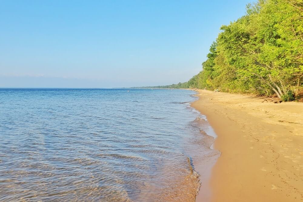 Best things to do in Eastern UP: Brimley State Park swimming Lake Superior. Things to do in Upper Peninsula. UP Michigan travel blog