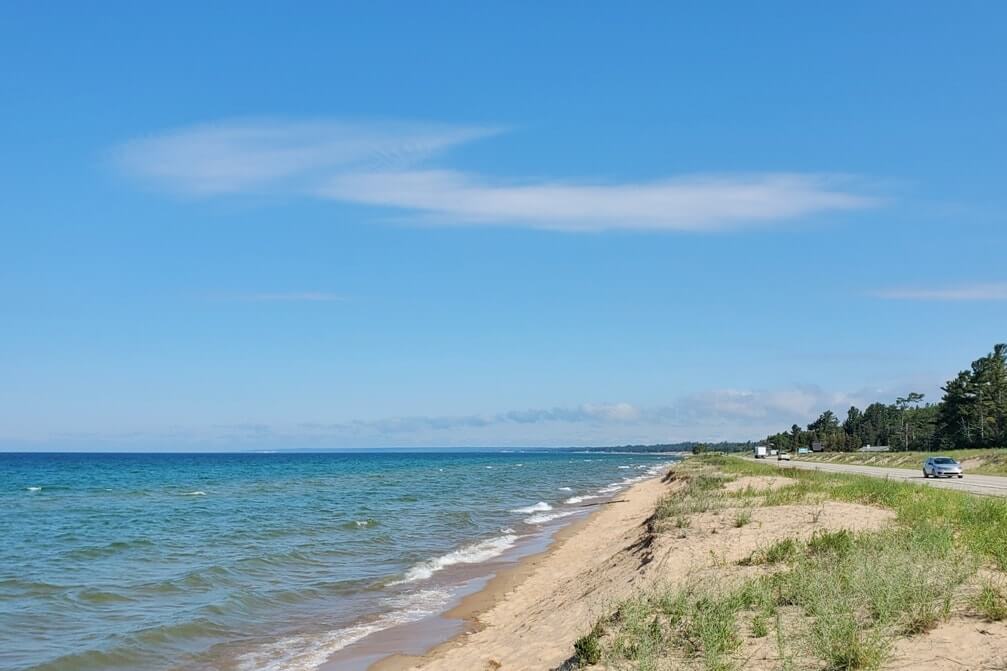 Things to do in Eastern UP: Lake Michigan Scenic Highway, US-2. UP Michigan travel blog