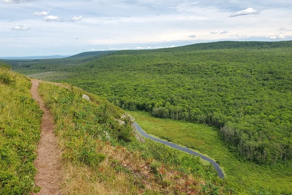Things to do in the Porcupine Mountains: Hike the escarpment trail, porkies. up michigan travel blog
