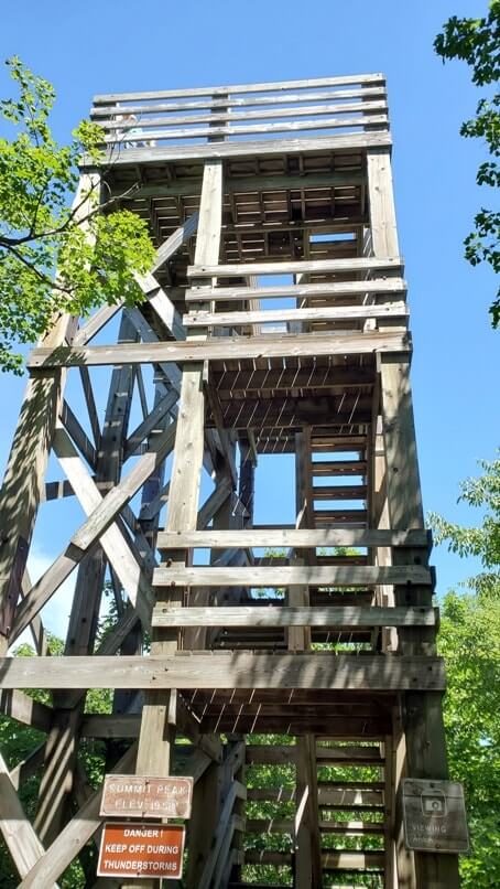 Things to do in the porkies: Hike to summit peak observation tower. porcupine mountains, up michigan travel blog