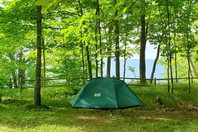 Things to do in the Porcupine Mountains: Presque Isle river campground. tent camping and RV camping. porkies, up michigan travel blog