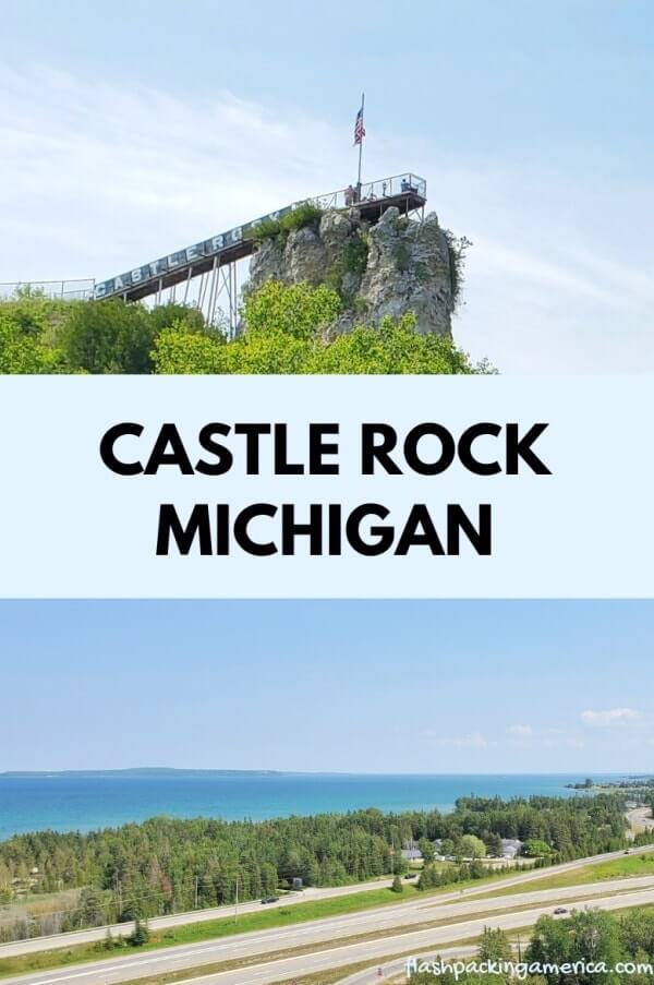 Hike to Castle Rock in Upper Peninsula Michigan: Best views of Lake Huron and the Great Lakes near Mackinac Bridge. St Ignace, Michigan. up michigan travel blog