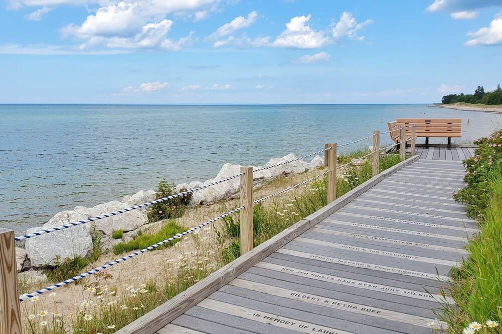Trail to Crisp Point beach, Lake Superior. UP michigan travel blog