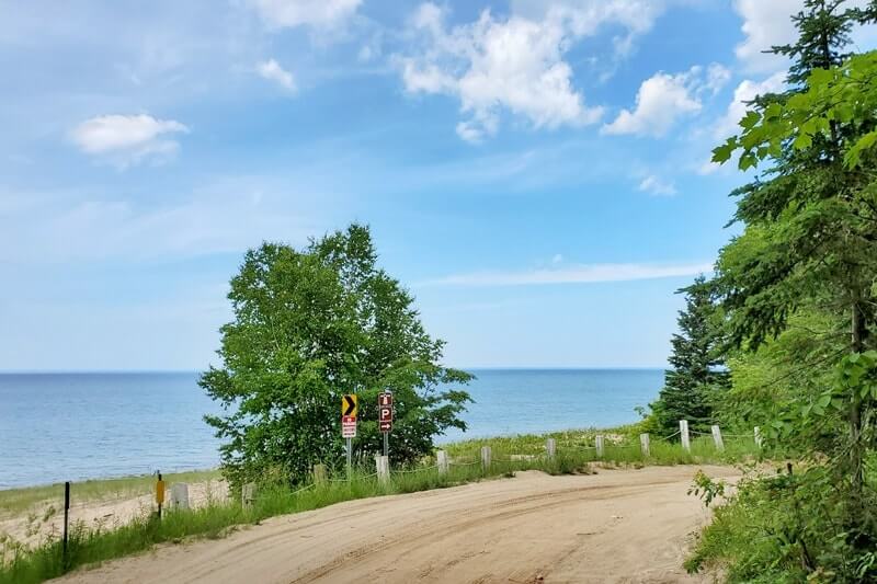 Getting to Crisp Point lighthouse: driving directions to lake superior. the upper peninsula road driving to crisp point. up michigan travel blog