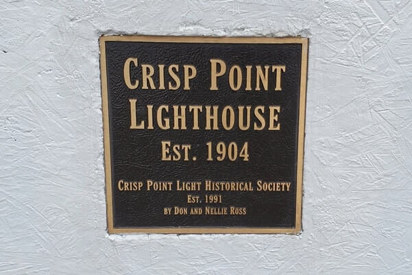 Crisp Point Lighthouse history. Crisp Point Light Historical Society. Lake Superior lighthouse in Upper Peninsula. Michigan lighthouse. UP michigan travel blog