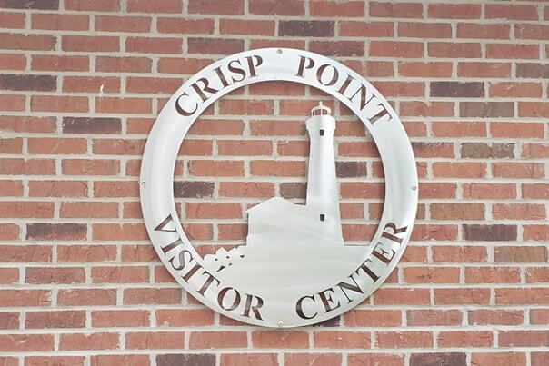 Crisp Point lighthouse visitor center. up michigan travel blog