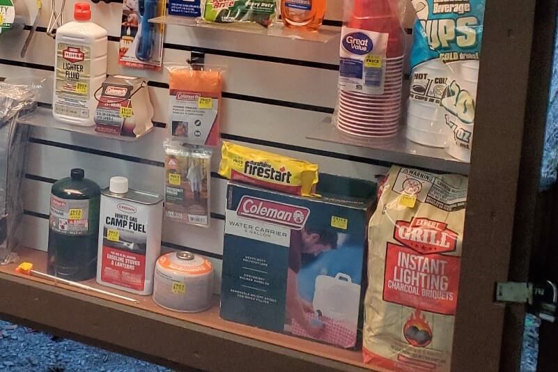 Elkmont Campground Store: what camping supplies do they sell at elkmont campground? cost how much. smoky mountains camping travel blog