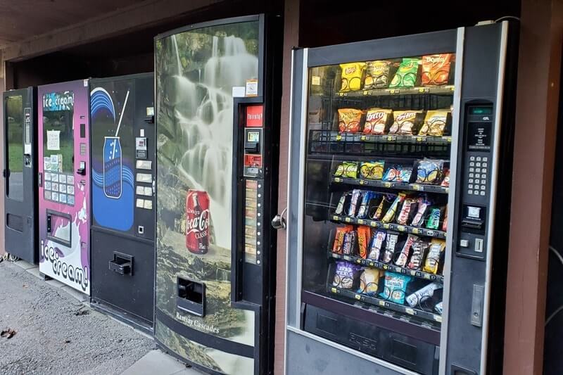Elkmont Campground Store: what camping food do they sell at elkmont campground? vending machines. cost how much. smoky mountains camping travel blog
