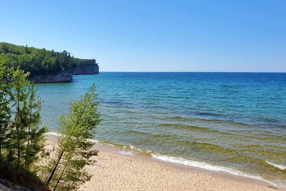 Things to do in Pictured Rocks National Lakeshore park: chapel beach. UP Michigan travel blog