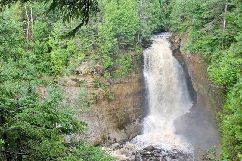 Things to do in Pictured Rocks National Lakeshore park: miners falls. UP Michigan travel blog