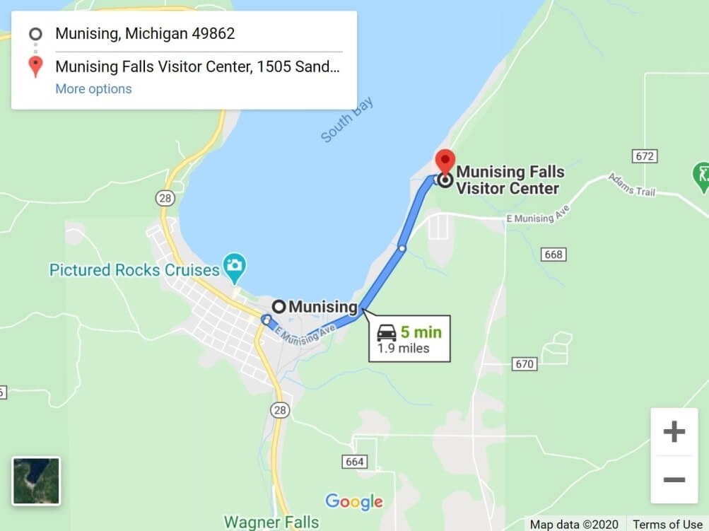 Pictured Rocks map. Munising map. Things to do in Pictured Rocks near Munising. UP Michigan travel blog