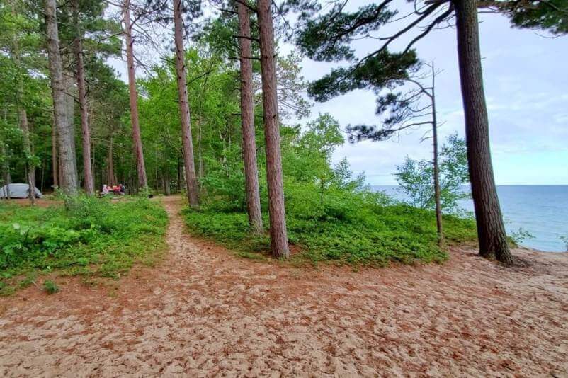 Things to do in Pictured Rocks National Lakeshore park: twelvemile beach campground, lake superior. pictured rocks camping. UP Michigan travel blog