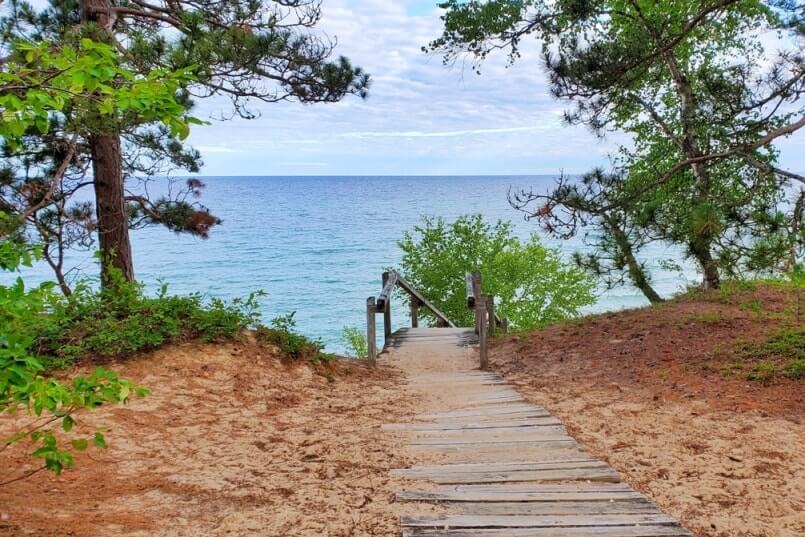 Things to do in Pictured Rocks National Lakeshore park: twelvemile beach campground, lake superior. pictured rocks camping. UP Michigan travel blog