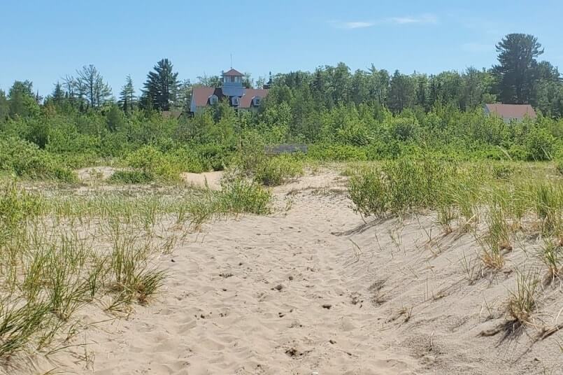 Vermilion Point lighthouse, Lake Superior life saving station history. Lake Superior lighthouses in upper peninsula. up michigan travel blog