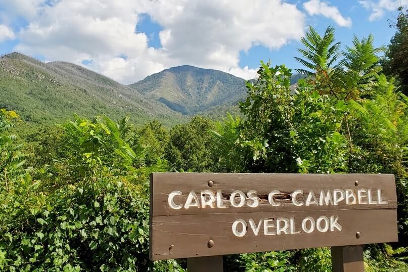 Carlos C Campbell overlook: smoky mountains views near gatlinburg tn. smoky mountains travel blog