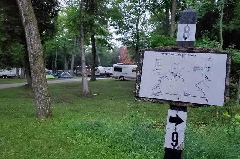 Hiking trail to Lake Michigan overlook from Fayette state park campground. up michigan travel blog