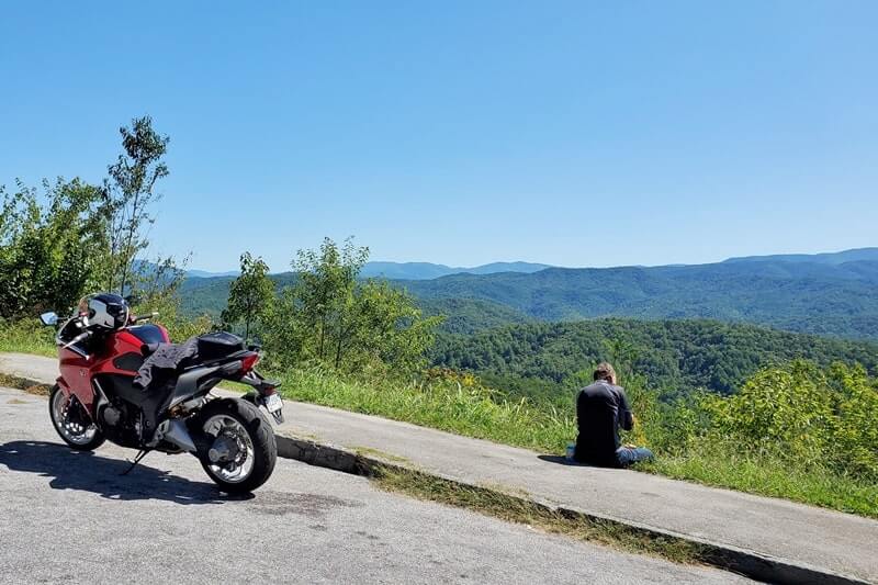 Foothills Parkway west overlooks and parking spots: Foothills Parkway West overlook #14, southwest parking #1. Smoky Mountains travel blog