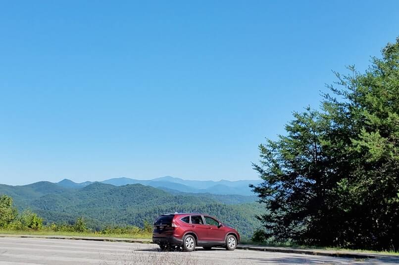 Foothills Parkway west overlooks and parking spots: Foothills Parkway southwest parking #15. Smoky Mountains travel blog