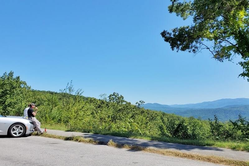 Foothills Parkway west overlooks and parking spots: Foothills Parkway southwest parking #3. Smoky Mountains travel blog