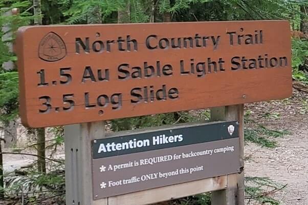 Hiking trails near Hurricane River campground. up michigan travel blog