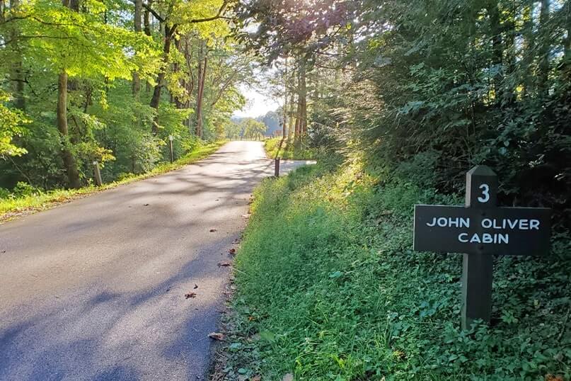 Getting to John Oliver Cabin: where on cades cove loop road. smoky mountains travel blog