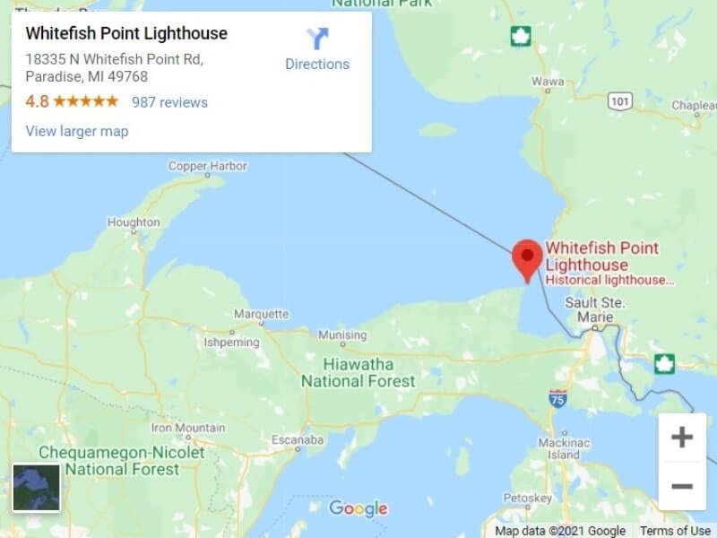 Lighthouses In Michigan Map World Of Light Map