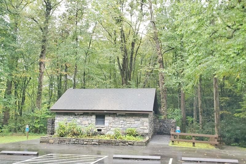 Mingus Mill bathroom, toilet. nc smoky mountains travel blog