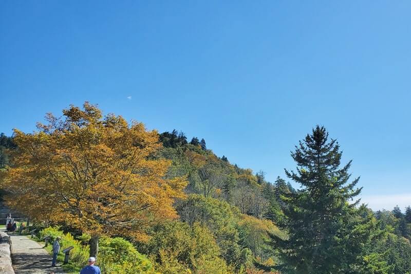 Things to do in Great Smoky Mountains National Park. scenic overlook with mountain views in tennessee. newfound gap overlook. tn smokies travel blog