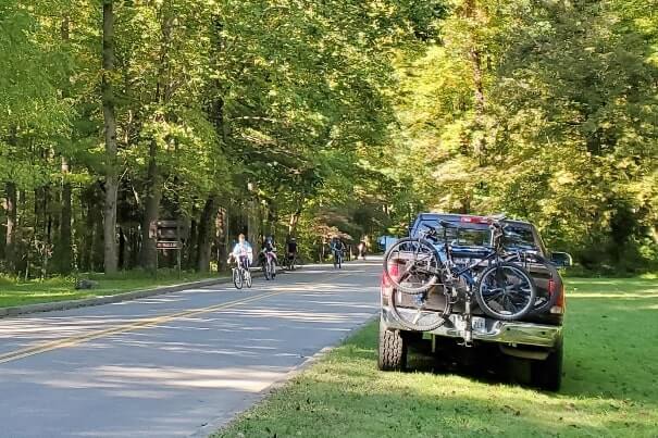 Bring your own bike or bike rental at Cades Cove. smoky mountains travel blog